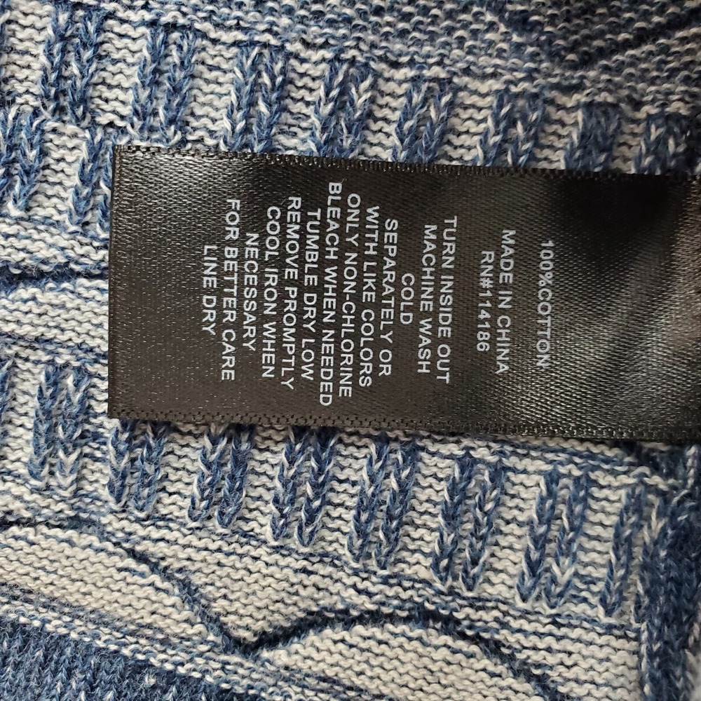 Frye Pullover Sweater Men Small Multi Aztec Knitted Ribbed Collared Short Sleeve - Picture 6 of 6